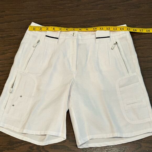 Jamie Sadock White Bermuda Golf Shorts Size 2 - Picture 3 of 7